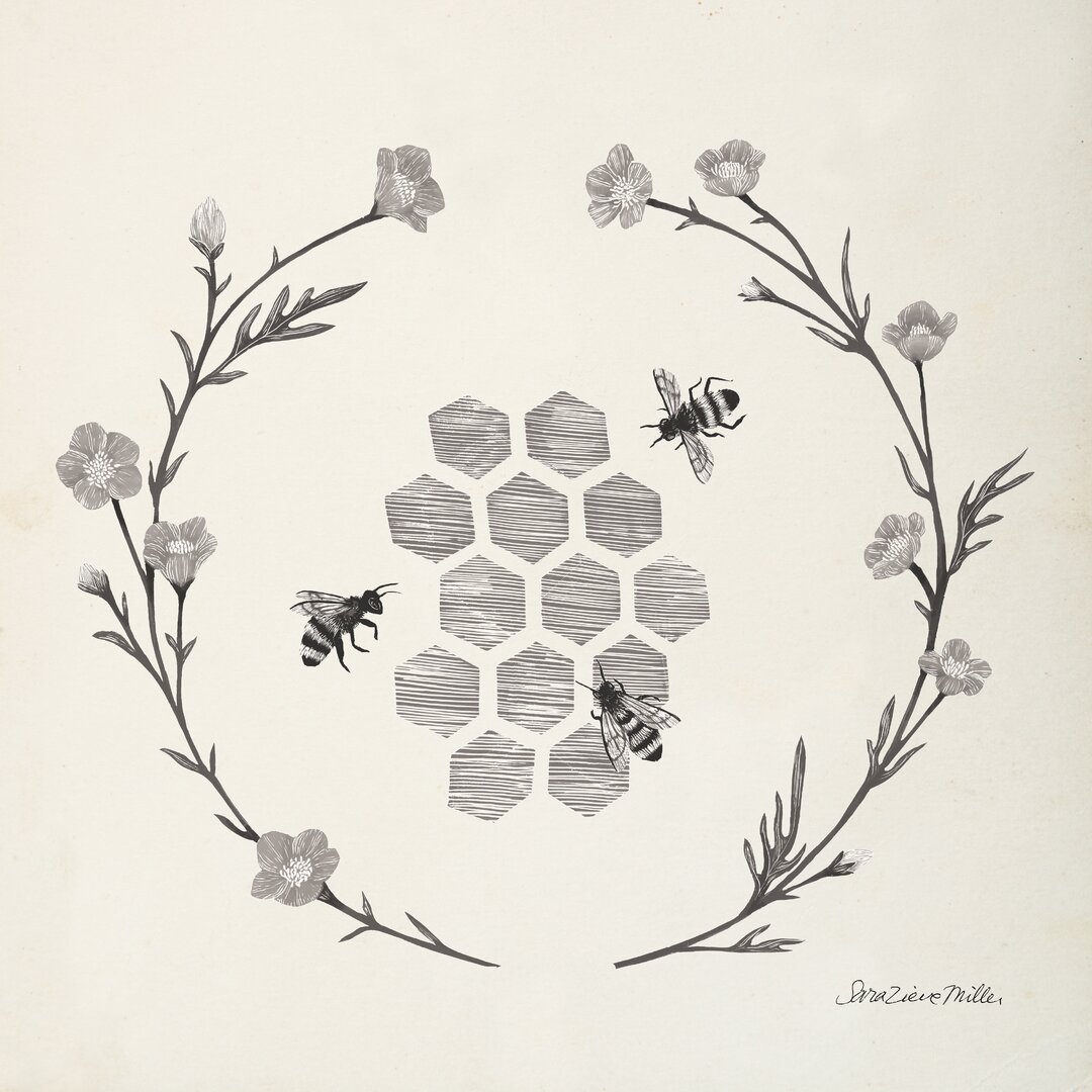 Leinwandbild Happy to Bee Home III Neutral von Sara Zieve Miller