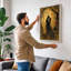 Lovers in Gold Art Deco - Wrapped Canvas-757931121-757931132