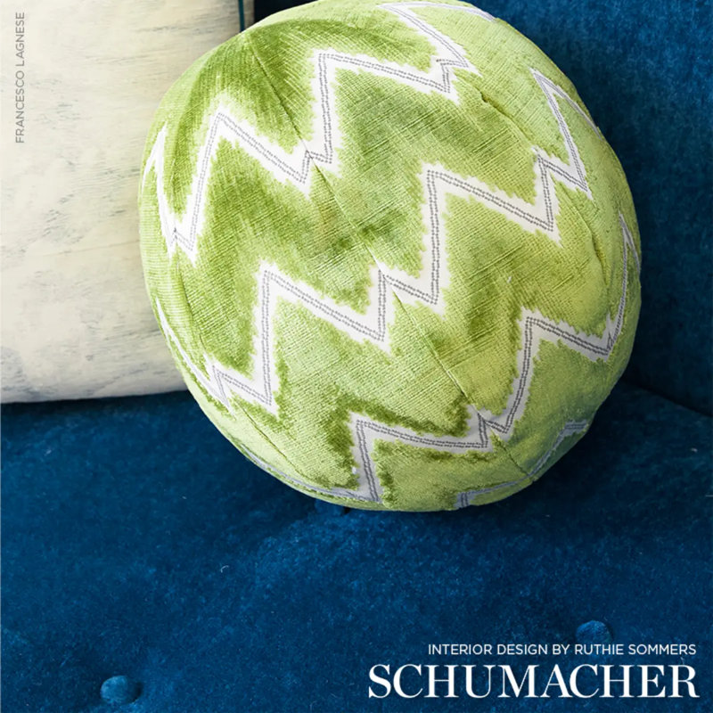 Chevron Velvet Fabric, Mineral