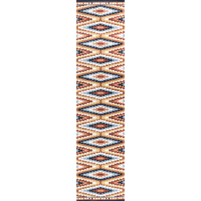 Haoyun Diamond Kilim Geometric Yellow/Red/Blue Rug