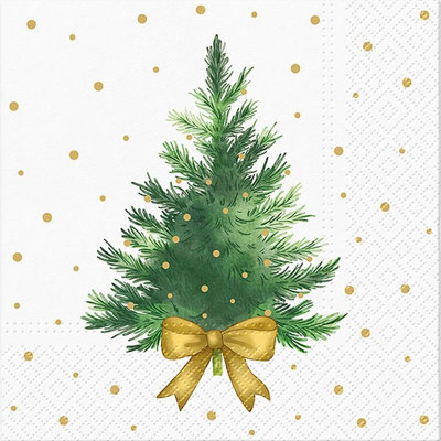 Serviettes de table Golden Joy. Paquet de 20