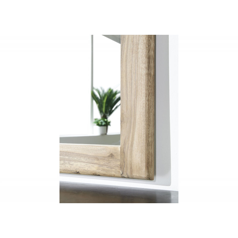 Toronto Wood Wall Mirror, Smoked Cherry