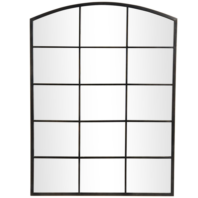 Miroir mural Haider, Rectangle, Noir mat, 36 po x 48 po