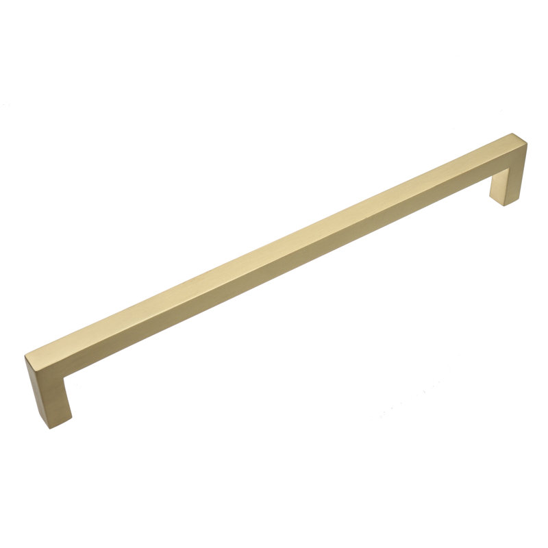 Kingston Collection Solid Square Bar Pull, Satin Gold, 7 9/16"