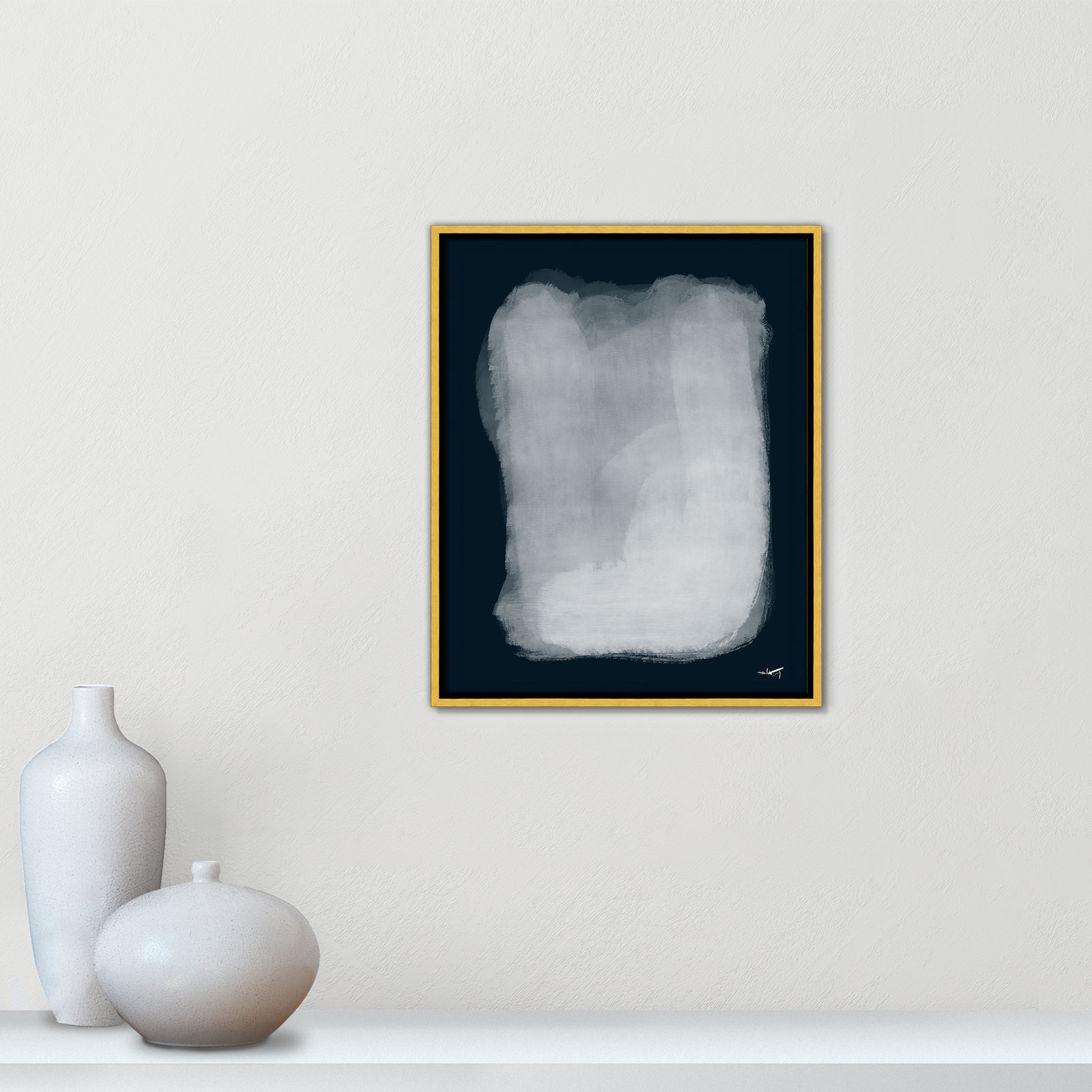 Gelder "Calme 001" Print by N.Atelier, 21.5" H x 17.5" W, Gold