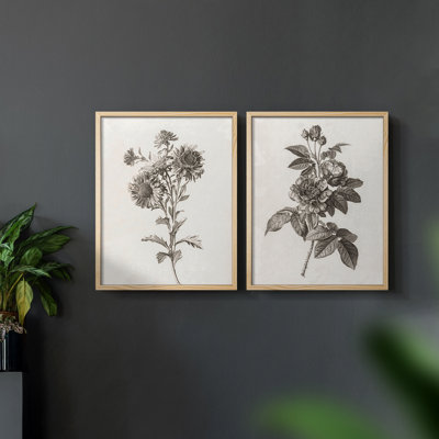 «Vintage Floral LIX», 2 pièces sur papier