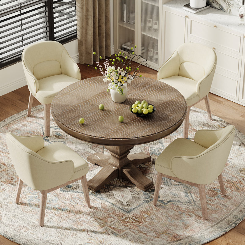 Chaise d'appoint rembourrée moderne avec pieds en bois, Beige