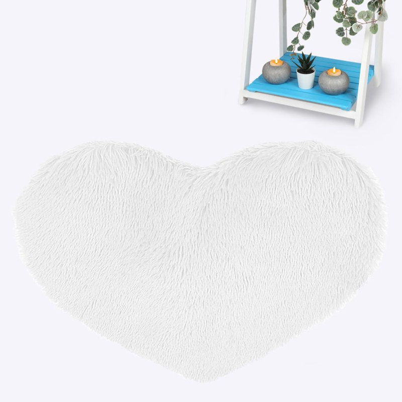 Hudepohl Solid Colour Faux Fur 65cm X 65cm Area Rug