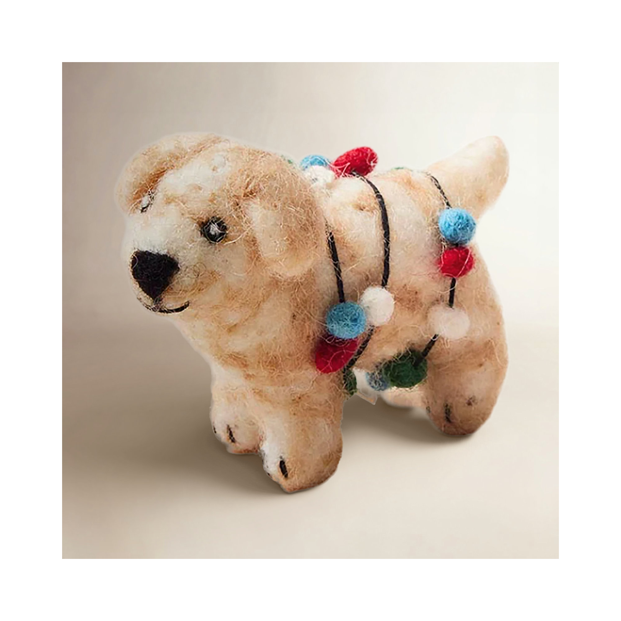Felted Festive Pup Ornament - Buddy