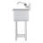 Stainless Steel Prep & Utility Sink, 1 Compartment Free Standing Small Sink Include Faucet & legs, 18"x41" Commercial Single Bowl Sinks for Garage, Restaurant, Kitchen, Laundry