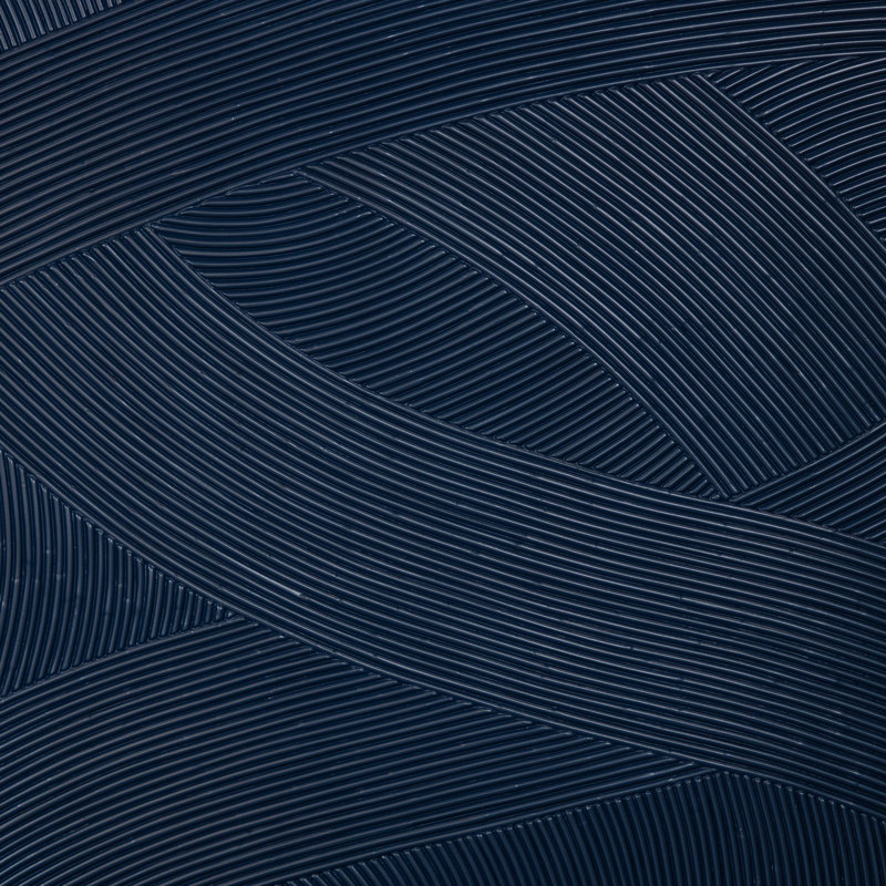 Swirl Rattan Headboard, Queen, Navy