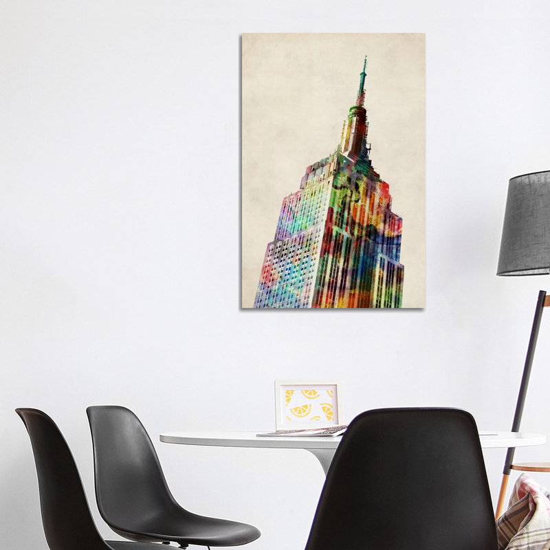 Empire State Building by Michael Tompsett - Wrapped Canvas Painting, 101.6 cm H x 66.04 cm W x 1.91 cm D