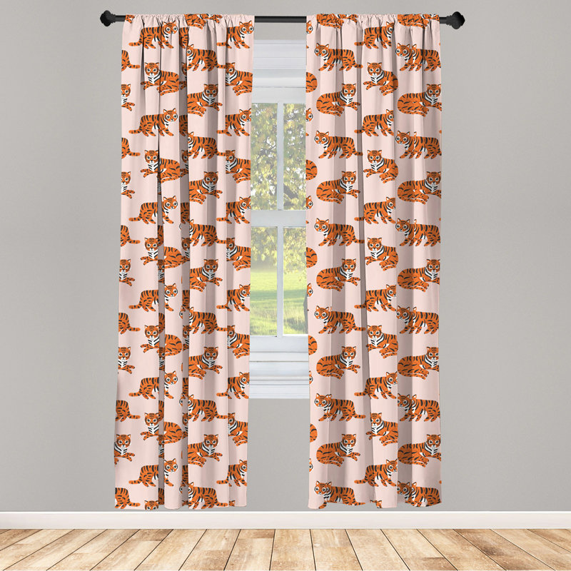 Safari Semi-Sheer Rod Pocket Curtain Panels, 28" x 63"
