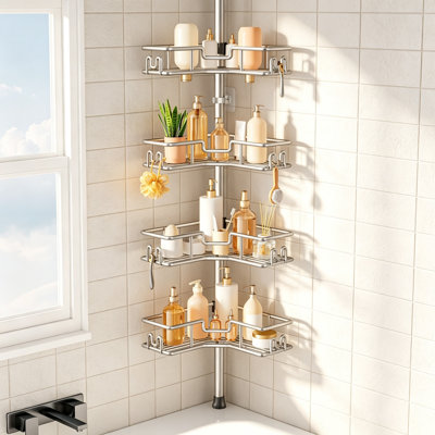 Adhesive Stainless Steel Shower Caddy