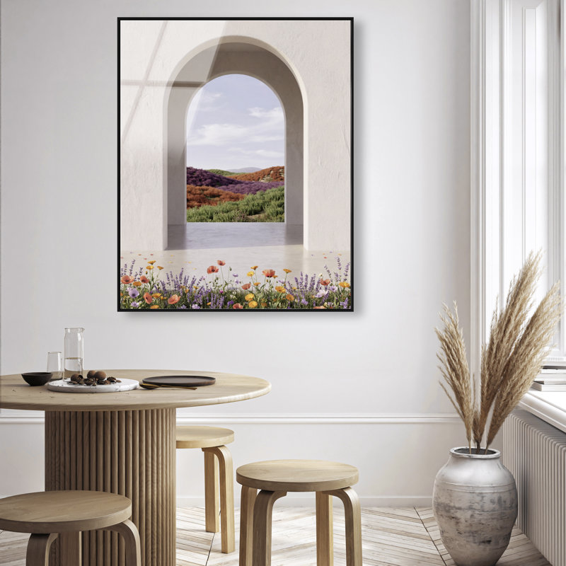 Window to Paradise High-Gloss Frameless Acrylic Glass Wall Art Landscape & Nature Print by Oliver Gal, Ready to Hang, 16 x 20