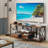 Entertainment Centre And Industrial TV Console Table With Open Storage