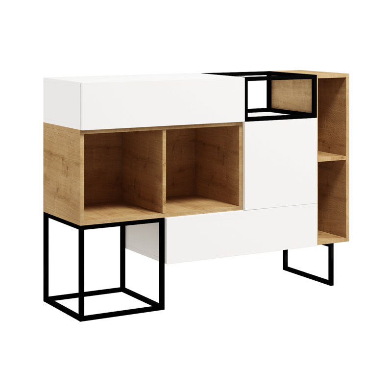 Harmanpreet Steel 140 cm W Chest of 2 Drawers