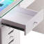 Grande coiffeuse préassemblée de 150 cm (59 pouces) avec plateau en verre HD, bandes lumineuses DEL RVB intégrées, 15 tiroirs, poignées en forme de diamant, ports de chargement USB et Type-C.-374514776