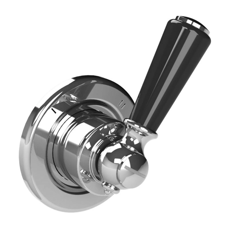 Classic Two-Way Diverter, Silver Nickel/Black