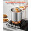 VEVOR 19.9 L Non-Stick Ceramic and Glass Stainless Steel Stock Pot