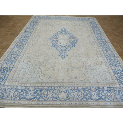 Aniyah One-of-a-Kind 8'8" X 11'11" Wool Area Rug in Ivory