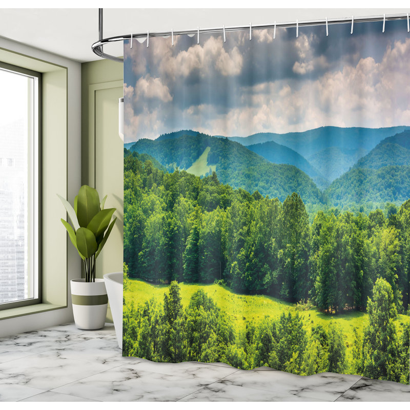 Shower Curtain with Hooks Included, 84"H x 69"W