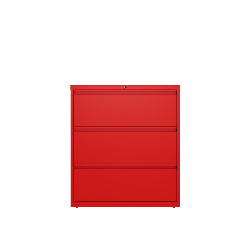 Classeur latéral 3 tiroirs, Rouge
