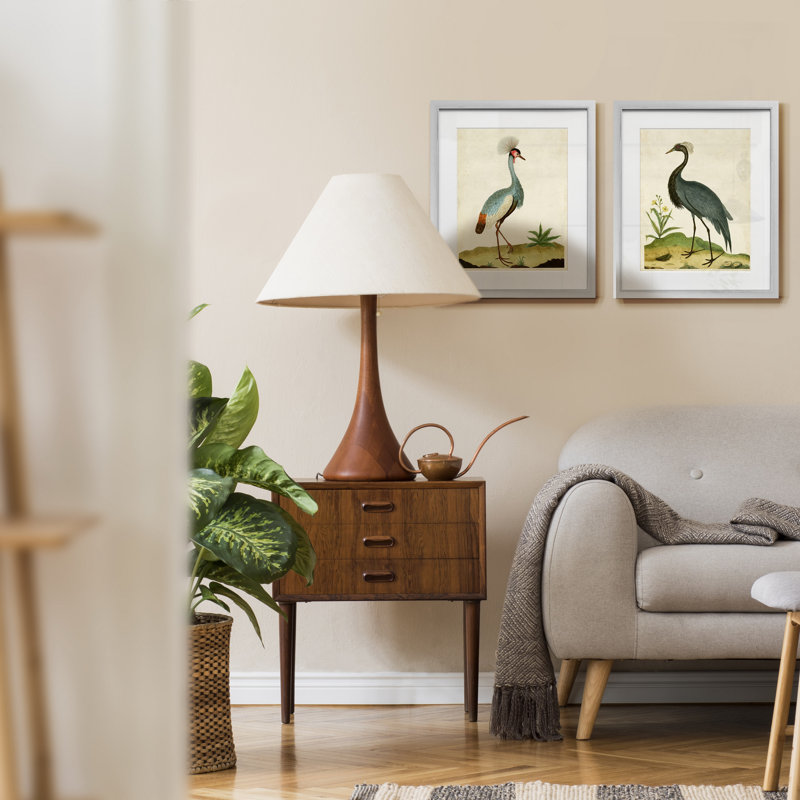 Heron Portrait I-Framed 2 Piece Set - Black - 2 Piece Single Picture Frame Print