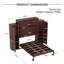 Grand lit escamotable, grand lit escamotable en bois avec 2 garde-robe et tablette de rangement, cadre de lit plateforme pliable multifonctionnel pour chambre d'amis, chambre à coucher, noyer