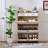 Two Drawers, Three-Fold Doors, Large Storage Shoe Cabinet, White-563239252