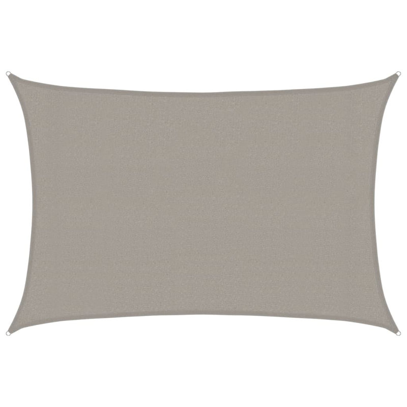 3m x 4m Rectangle Shade Sail, Grey