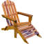 Chaise Adirondack avec repose-pieds Aryaveer