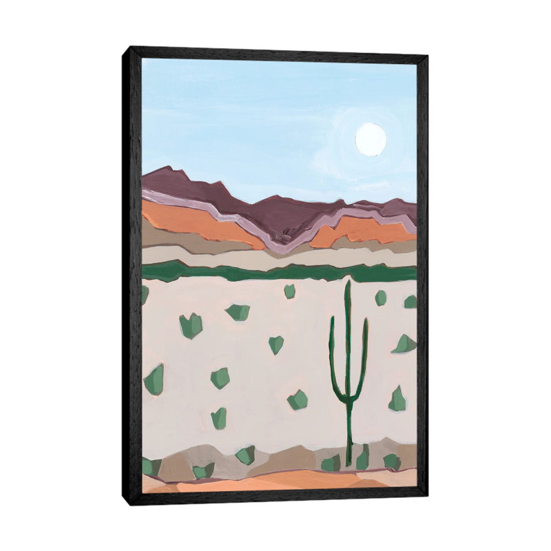 Moon Over Cactus, 2023 by Andrea Mejia - Gallery-Wrapped Canvas Giclée on Canvas, 101.6 cm H x 66.04 cm W  x  4.445 cm D