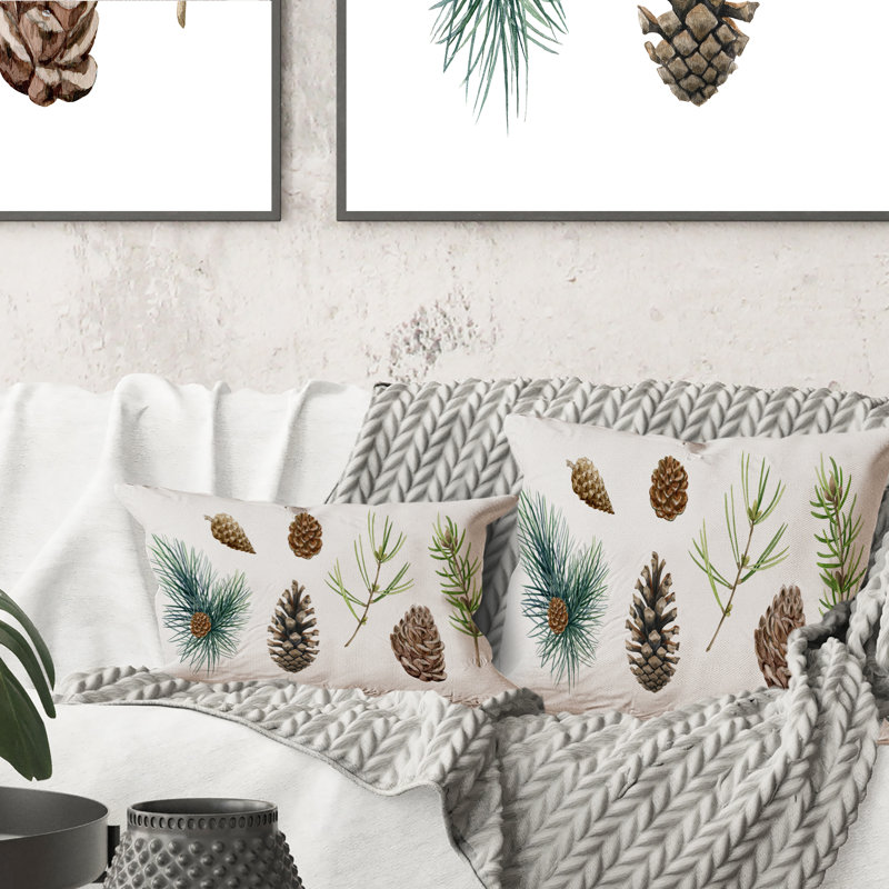 Ensemble de coussins en pin, 16 po x 16 po