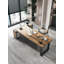 Bureau moderne en bois massif avec cabinet en L-1262193049