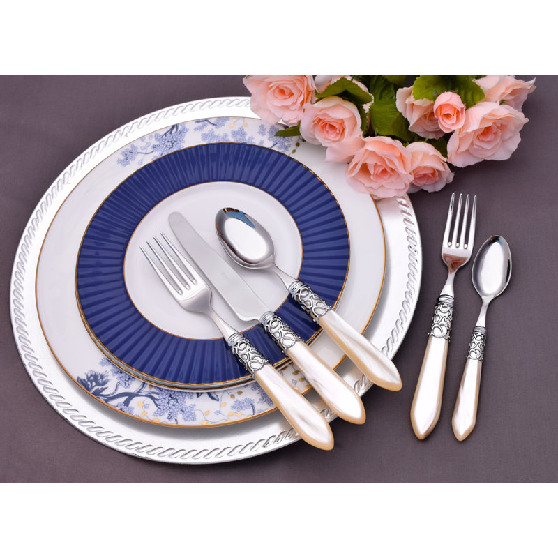 Melodia 5 Piece Place Setting White, Gray