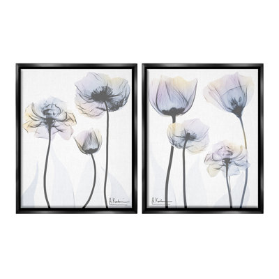 " Modern X-Ray Blooms " by Albert Koetsier 2 - Pieces