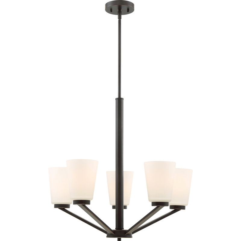 Lustre à niveaux 9 lumières Naccarato, Bronze acajou