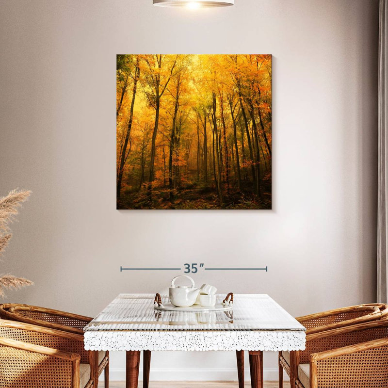 Forêt d'Alvord en automne, H 36 po x l 36 po
