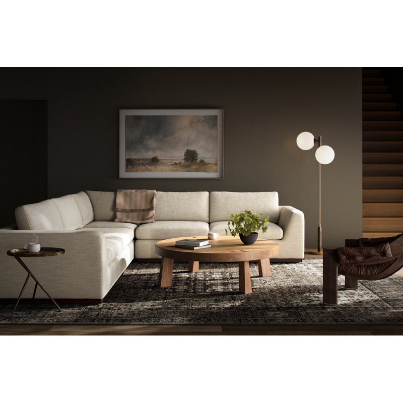 Colt 3 PC Sectional-Savoy Parchment, Savoy Parchment Polyester Blend