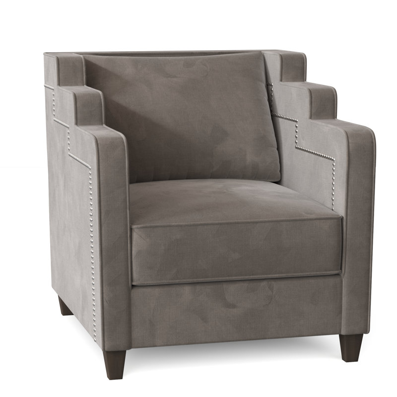 Fauteuil large Abbey, Granite Bella, Brun acajou
