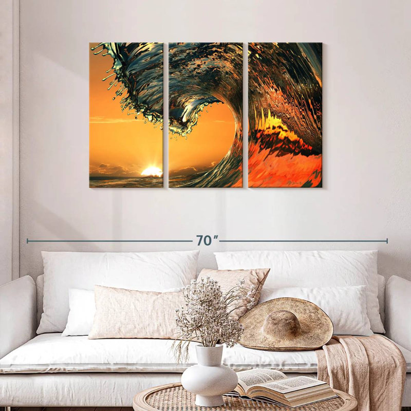 Grande vague tropicale Gillard, H 28 po x l 45 po