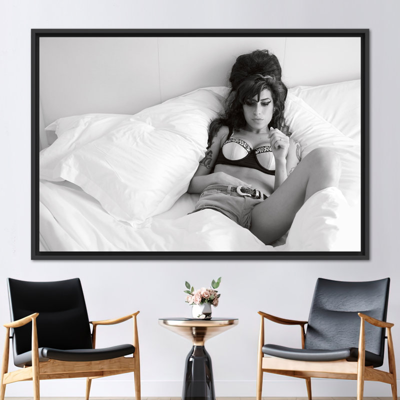 Print on Canvas, 25 cm H x 35 cm W, Framed Print without Mat, Black