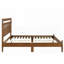 Structure de grand lit avec structure en bois au fini châtaignier, livrée dans une boîte, aucun sommier requis, support solide