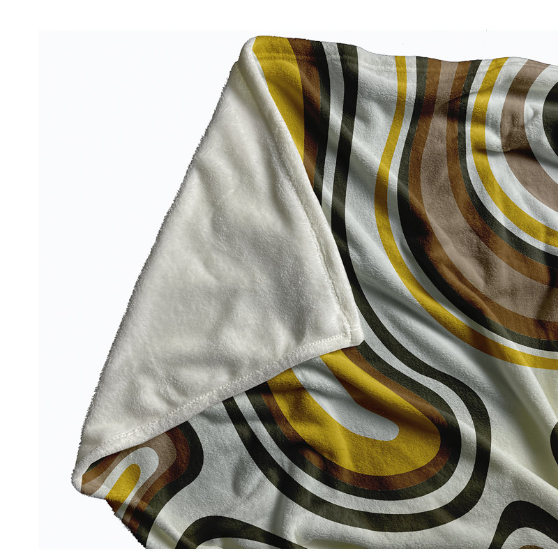 Agate Spring Throw Blanket, 60" W x 80" L, Mustard