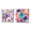 Meranda - Ensemble de 2 collages carrés floraux-101851504-101851505