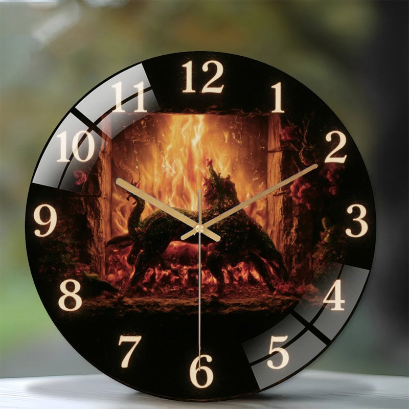 Horloge murale en verre 12 po