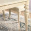 Buffet urbain chic - Bois fini blanc câblé pour une salle à manger élégante, style bord de mer, pieds, détente au bord de l'eau, 162,5 cm (l) x 76 cm (h) x 96,5 cm (p)