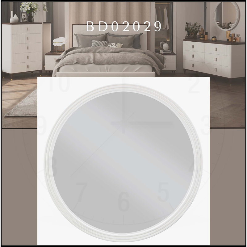 Miroir rond gris Carena