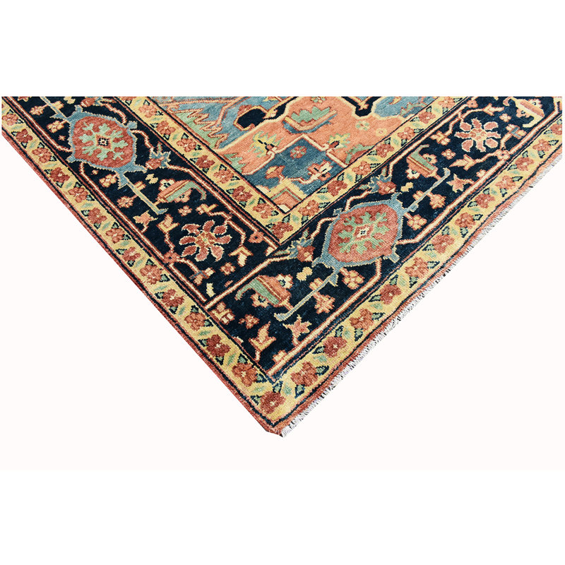 Hand Knotted Wool Oriental Area Rug, Rectangle 10' x 14'
